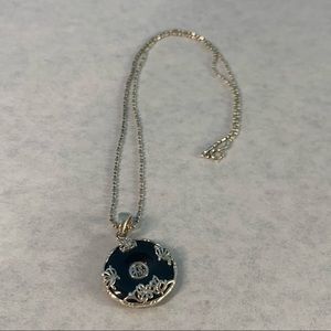 Vintage Asian Sterling Silver Pendant with Chain